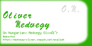 oliver medvegy business card